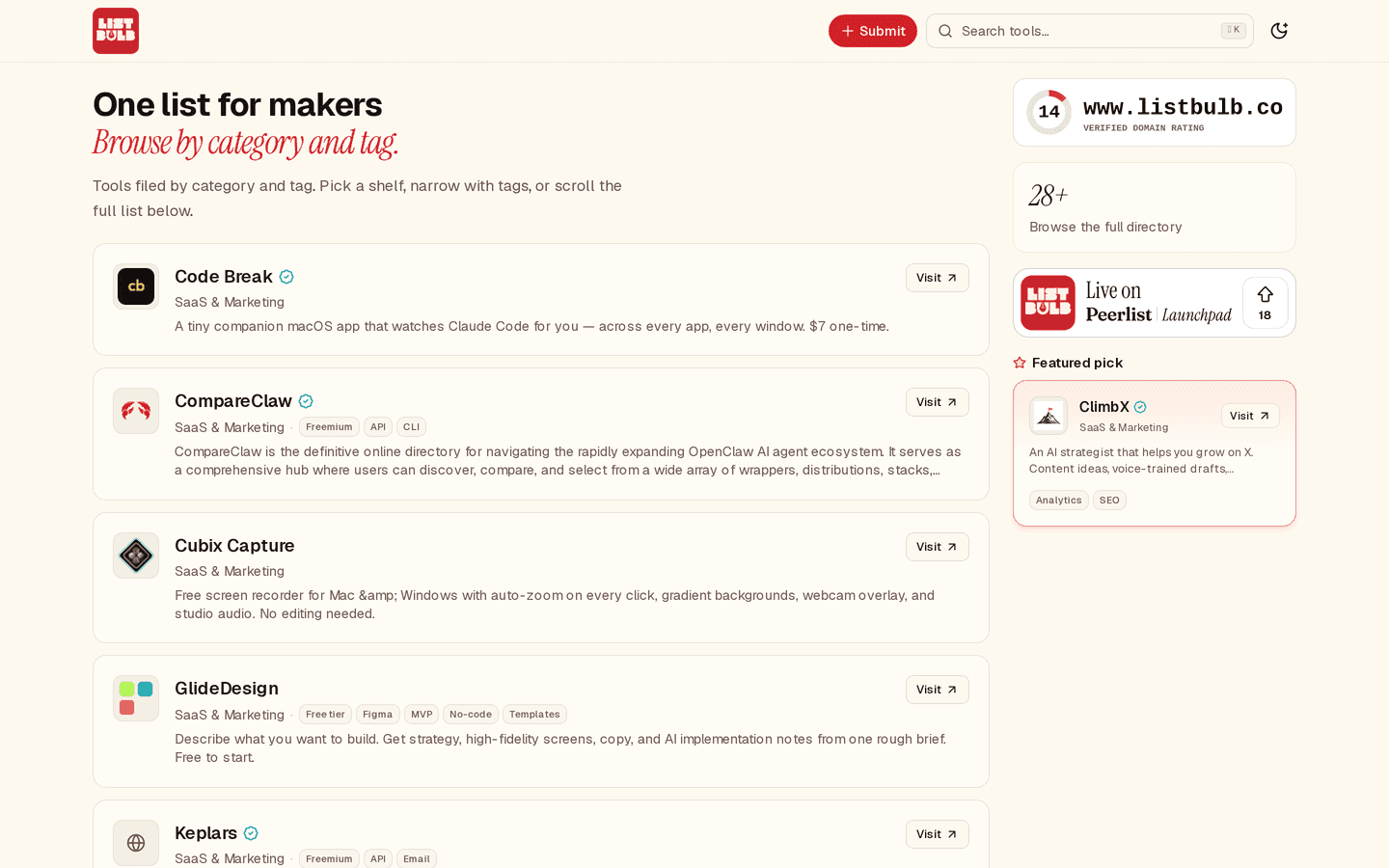List Bulb screenshot
